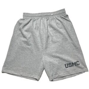 Soffee Vintage Men's SZ M USMC Shorts Gray PT Elastic Drawstring Comfort -1417